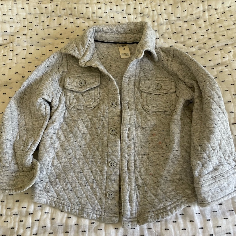 OshKosh B'gosh Light Gray Quilted Jacket